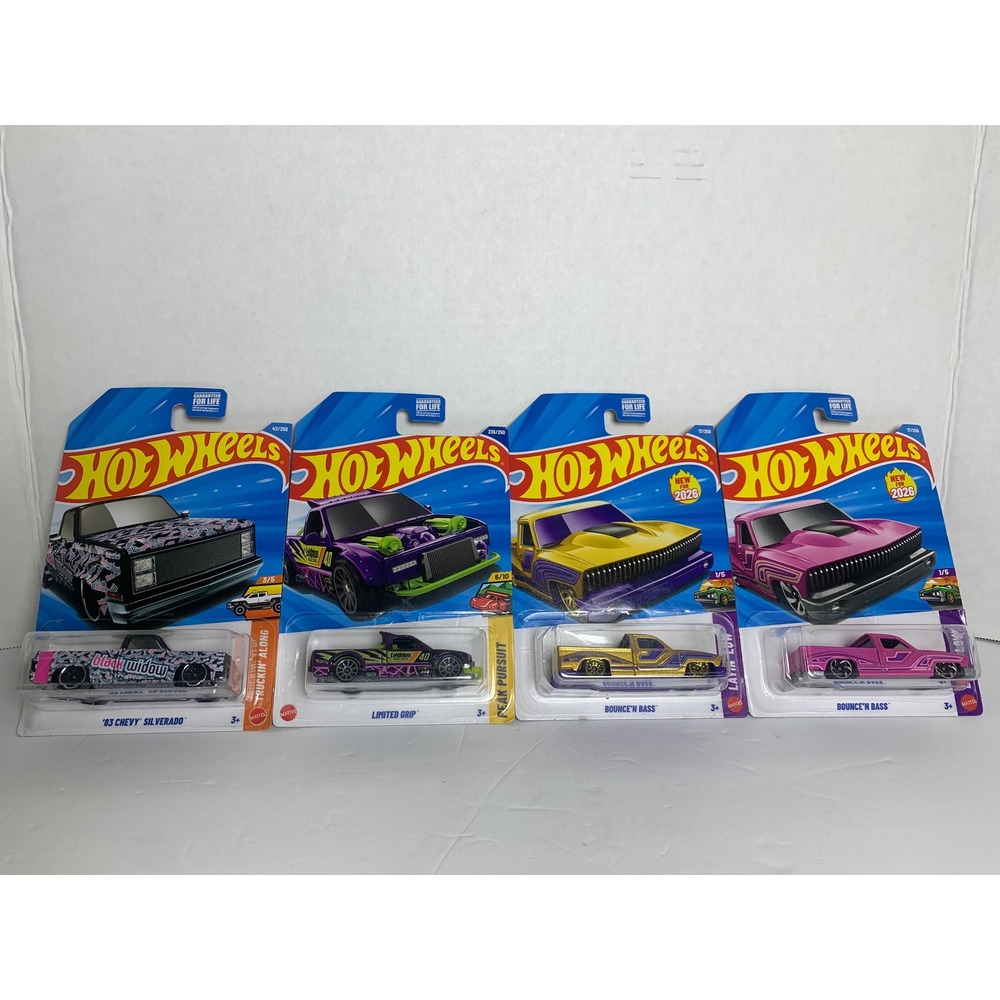 Hot Wheels Truck Collection‎ 83 Chevy Silverado Limited Grip Bounce N Bass New